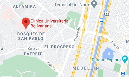 mapa que muestra la ubicación de la clínica